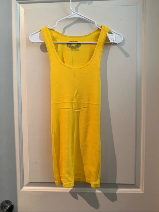 J. Crew Yellow Ribbed Tank