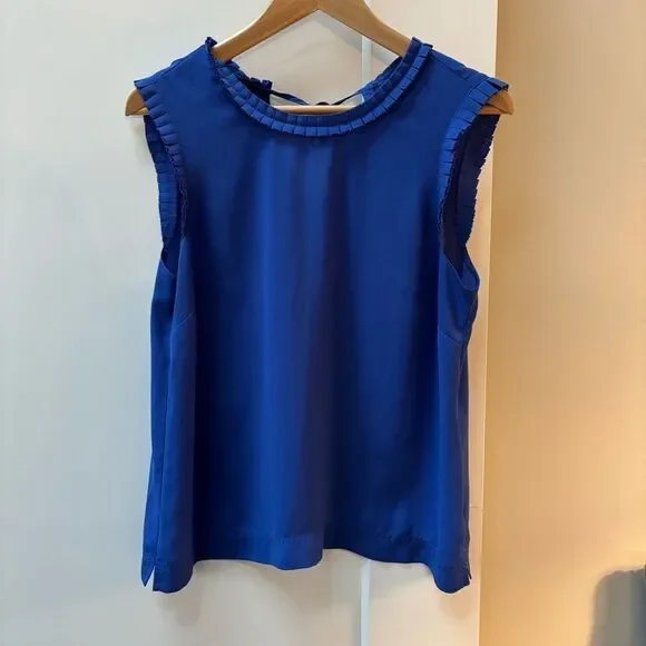 J.Crew Blue Sleeveless blouse woman’s size 8