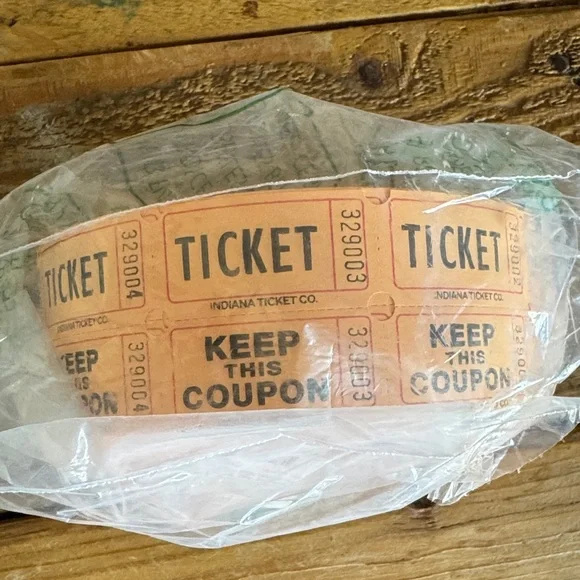 2000 Orange Raffle Tickets Double Raffle Tickets for Event or Fundraiser