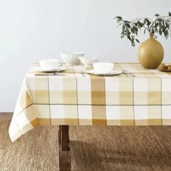 Bee & Willow Tonal Check Laminate Tablecloth 52