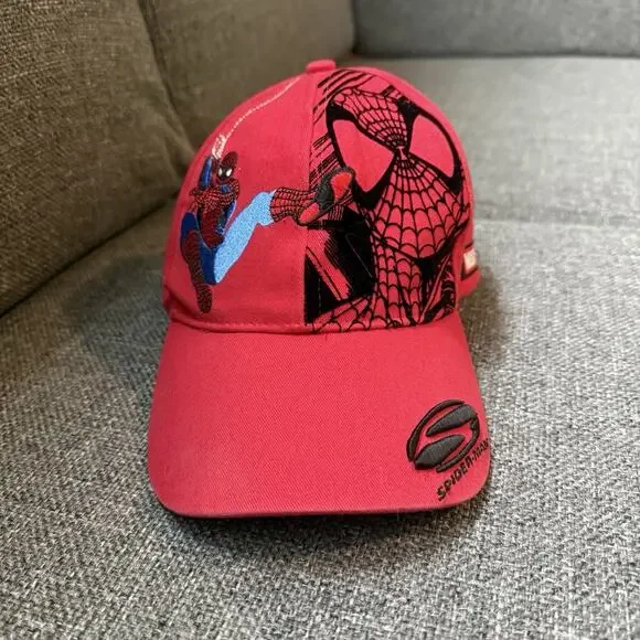 Y2K Spider-Man Cap Baseball Hat Marvel Universal Studios Embroidered Adjustable