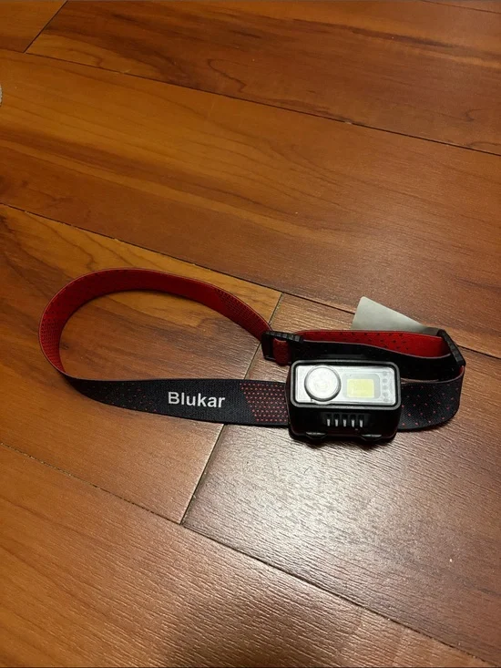 Blukar Black & Red LED Headlamp - Compact Hands-Free Lighting