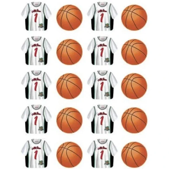Basketball All Star Jersey Value Stickers 4 Sheets Pack Birthday Party Favors‎