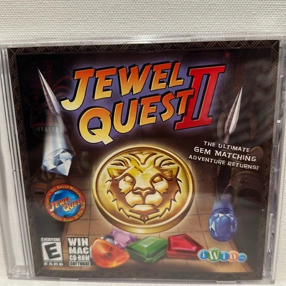 Used iWin Jewel Quest II PC CD-ROM Software Game. Rated E