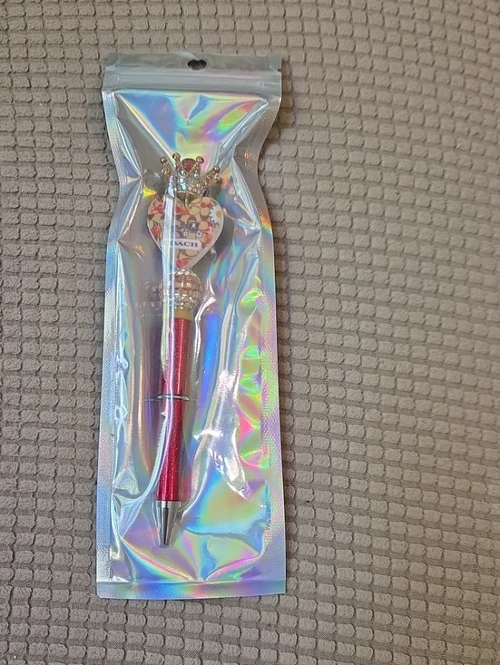 Blingy Red Crown Heart Decorative Pen - Unbranded
