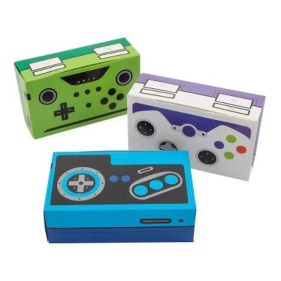 🎮 Gamer Party Controller-Shaped Cardstock Favor Boxes, 6
