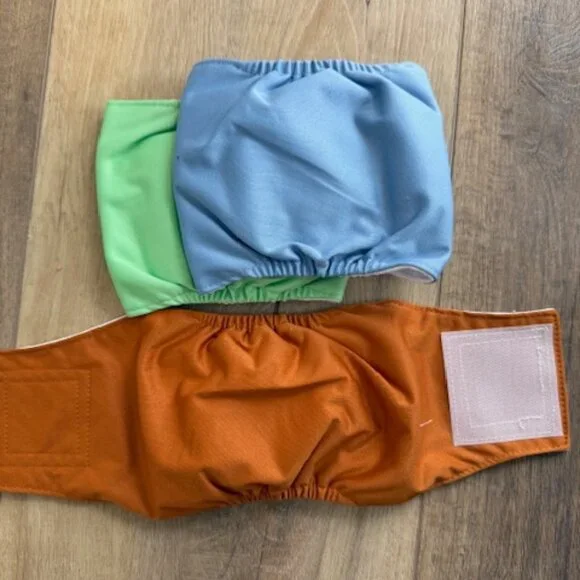 NEW 3 Dog Velcro Belly Bands for Male Dogs Reusable Dog Diapers Size XS