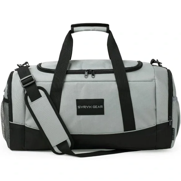 Syryx Gear Gym Bag Unisex Sports Duffle Bag Separate Wet Pocket, Shoe Spaces NWT