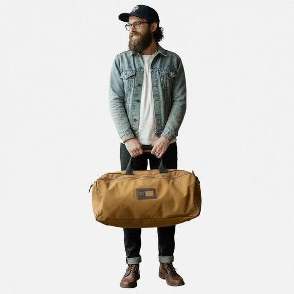 Vintage Kolpin Sportsmans Jet Bag Large Duffel in Tan Fawn Vacationcore Camping‎