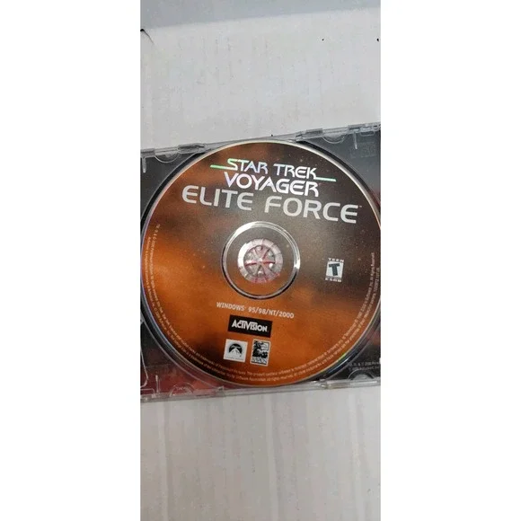 Vintage CD-ROM PC game Star Trek: Voyager Elite & Warcraft: Orcs & Humans As Is