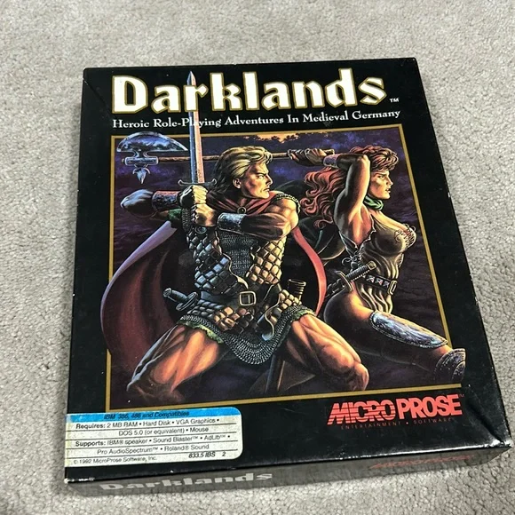 Vintage Darklands hard disk computer game