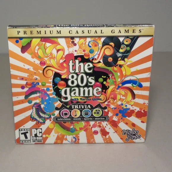 THE 80's GAME With Martha Quinn New PC CD-ROM Software Video Game / Trivia