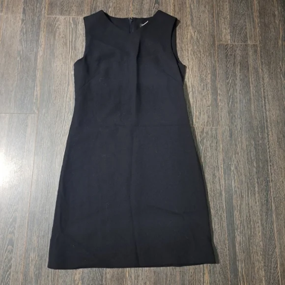 J. Crew Black Sleeveless Sheath Dress Crew Neck