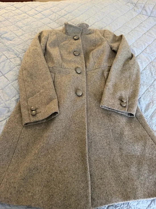 J. Crew Gray Wool Lined Dress Coat Womens Size 4