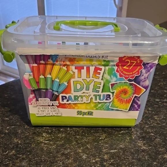 Tie Dye Party Tub by - Multicolor Brand New Never Opened