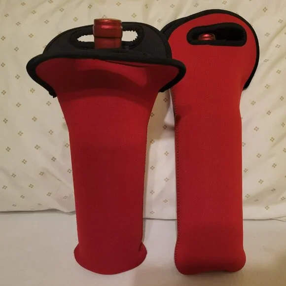 BroilPro Accessories, Wine & Carrier Totes, Red & Black Pair