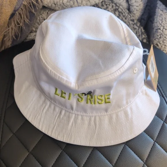 White Kids Hats let's Rise New With Tags