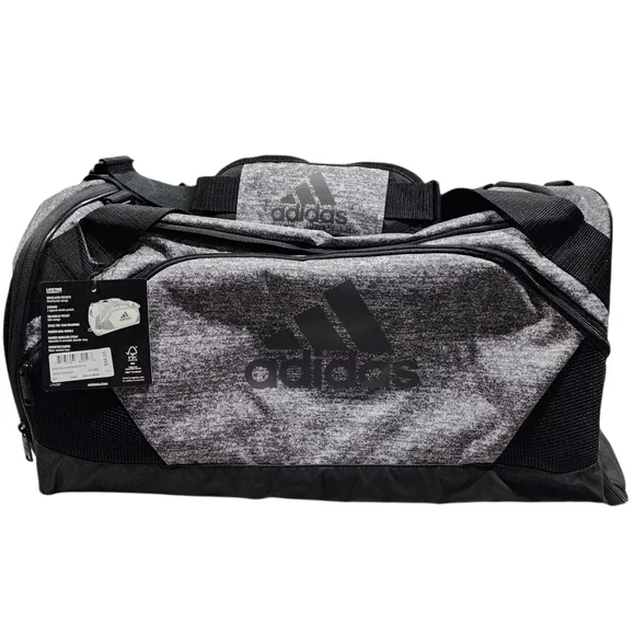 Adidas Black and Gray Men's Duffel Bag