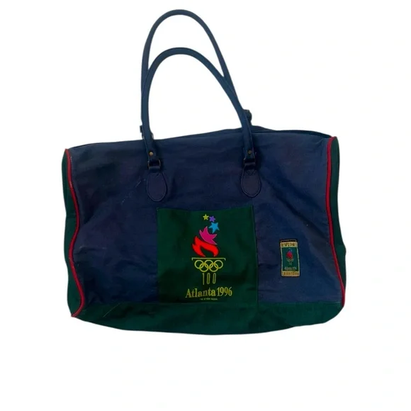 Vintage 1996 Atlanta Olympics Collection Canvas Multi Color Duffle Bag 16’X21’