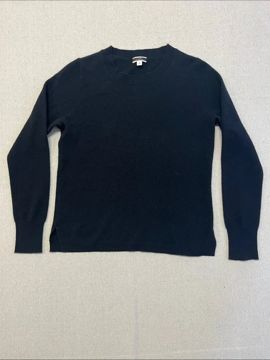 J.Crew 100% Cashmere Black Crewneck Sweater Women’s Small Soft