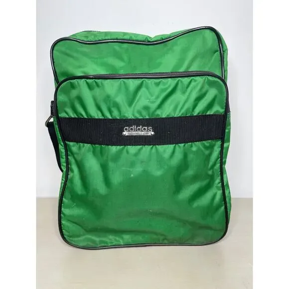 Vintage Adidas S.A.R.L Green Shoulder Sling Bag Made In France 1970s Rare