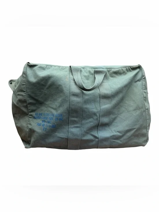 Military US Army Zipper Flyers Kit Vintage 1967 Canvas Duffel Bag i 22”x16”