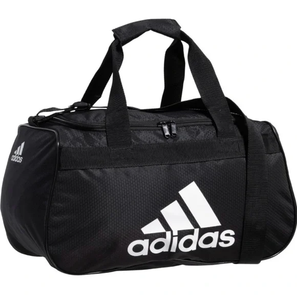 Adidas Black and White Defense 2 Medium Duffel Bag