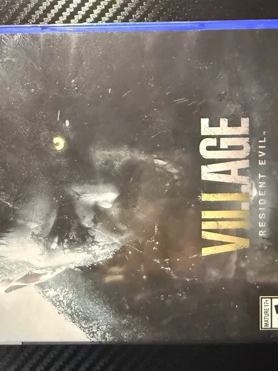Sony Resident Evil Village PS4 Game Cover Black and Blue