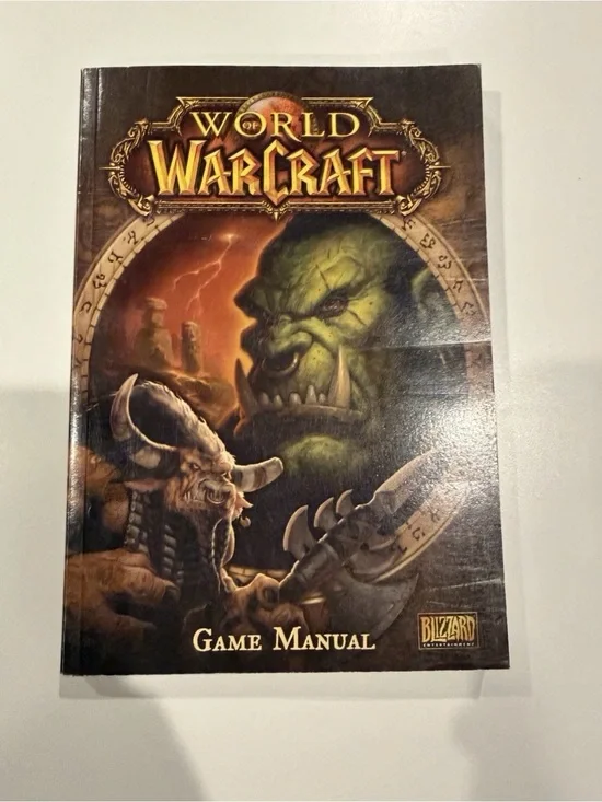 World Of Warcraft Vanilla WoW Video Game Manual Blizzard Entertainment Orc Cover