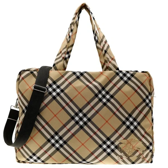 Burberry Classics Weekender Duffle Bag Large Check Canvas New
