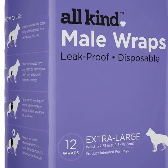 Make dog wraps Disposable New Size XL for potty training puppies / incontinence