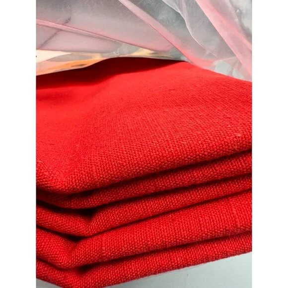 Vtg 60s Spectra Tablecloth Bold Red Elegant 60