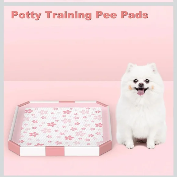 22x22 100 Pcs Pink Floral Potty Training Pee Pads