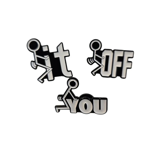 Black and White Party Favor Pins