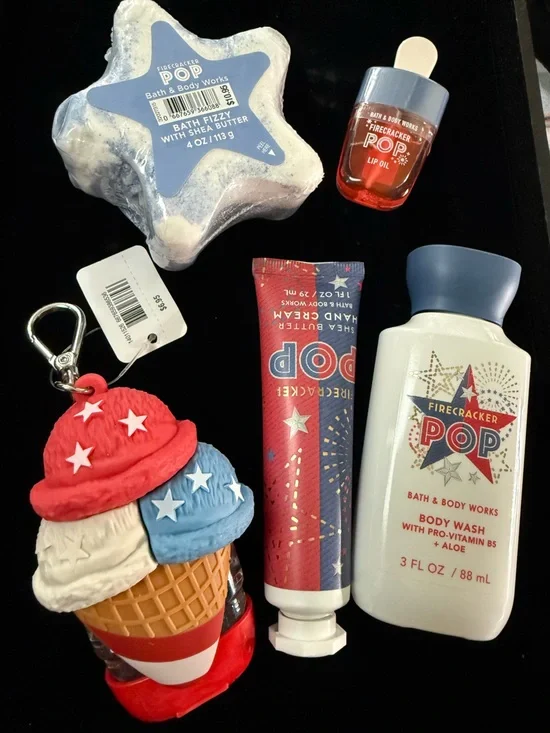 BBW Ice Cream Poc Bac Holder, Firecracker Pop Hand & Body Care Set