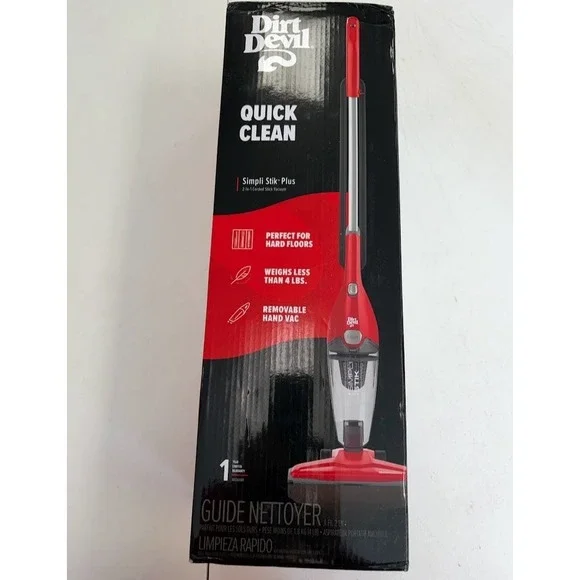 Dirt Devil Simpli Stik Plus 3-in-1 Vacuum Cleaner, Lightweight, Bagless NEW