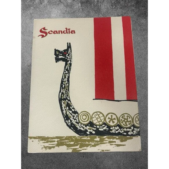 LATE 60'S/EARLY 70' SCANDIA DINNER MENU- AWARD WINNING HOLLYWOOD DINNING SPOT