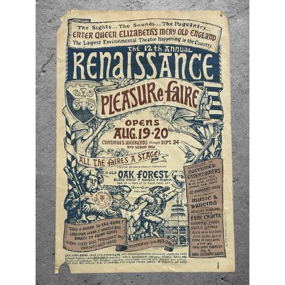 The 12th Annual Renaissance Pleasure Faire 1978 Flyer