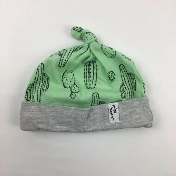 Mini Heroes NTD Apparel Inc Baby Boys Beanie Hat Green Gray Cactus Print 12 M