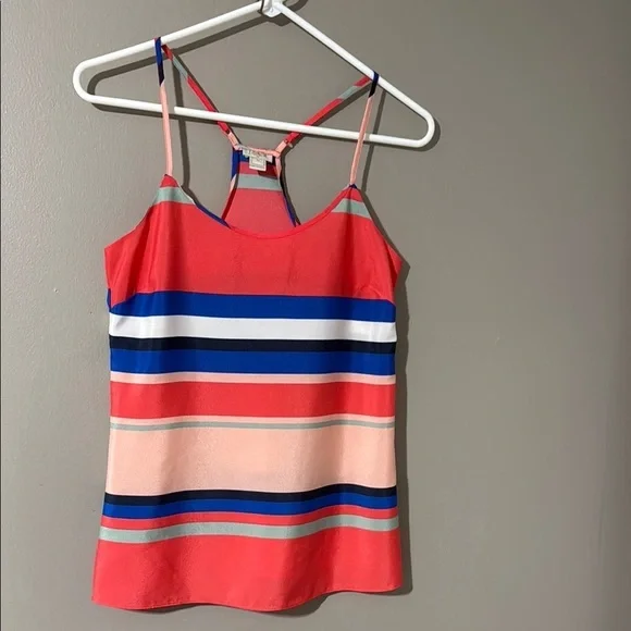 J. Crew Vibrant Striped Camisole in Red and Blue