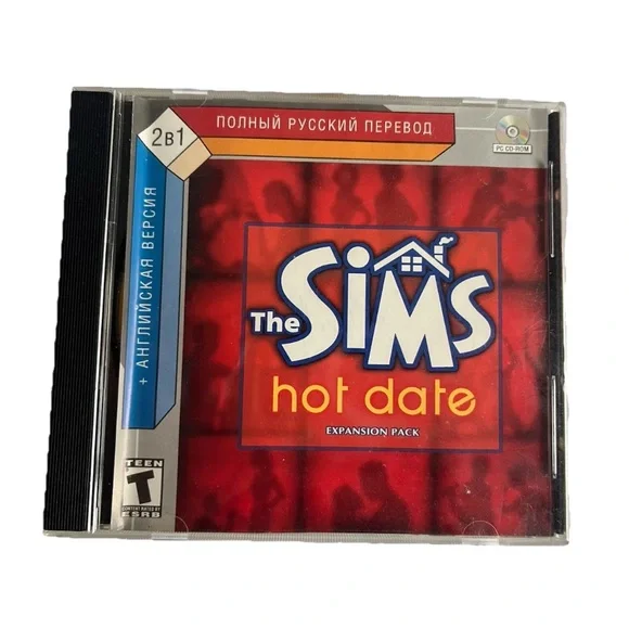 The Sims Hot Date Expansion Pack 2001 Windows PC CD-ROM FULL RUSSIAN TRANSLATION