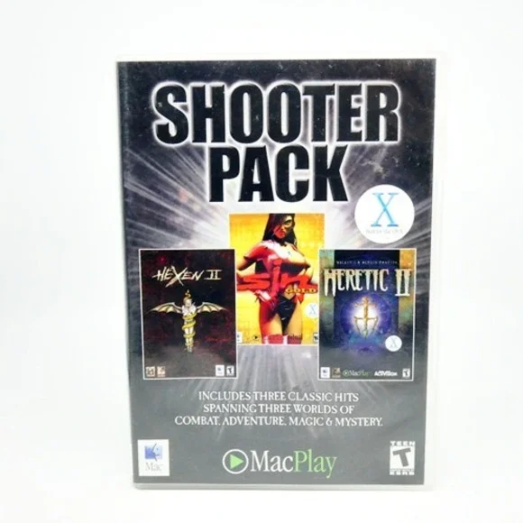 MacPlay Shooter Pack *READ* Heretic II 2 & Sin Gold PC CD ROM Windows 95 98