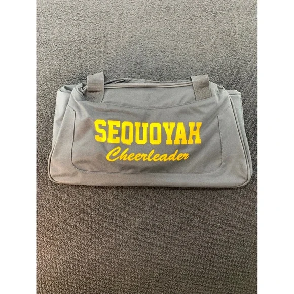 Sequoyah Cheerleader Duffel Bag black‎ Yellow Gym Sports Travel Gear 18x10