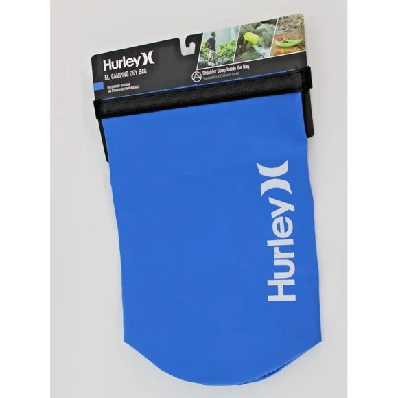 Hurley 5L Camping‎ Dry Bag Blue Packable Waterproof Gear Bag NWT