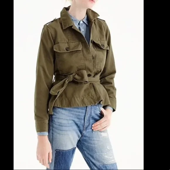 NWT J.Crew cropped fatigue jacket. XXS