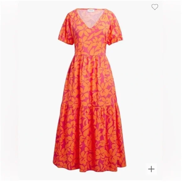 J. Crew Tiered Midi Dress