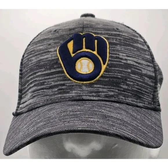 Milwaukee Brewers New‎ Era 9Forty Gray Youth Snapback Baseball Hat Cap MLB