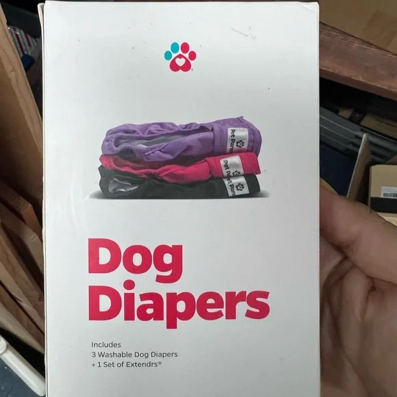 Washable Dog Diapers - Purple, Black, Red