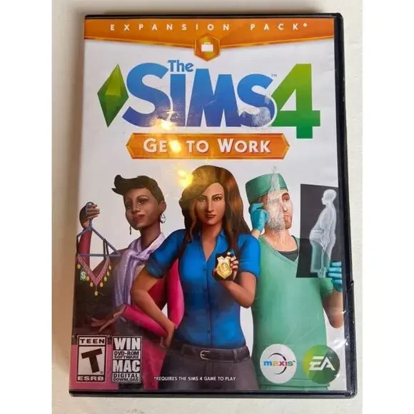 The sims 4 get to work and sims society pc games
