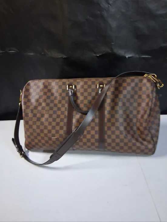 Louis Vuitton Damier Ebene Coated Canvas Keepall Luggage